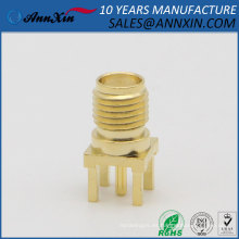 Conector macho de 13,5 mm RP-SMA Conector de soldadura de montaje en PCB